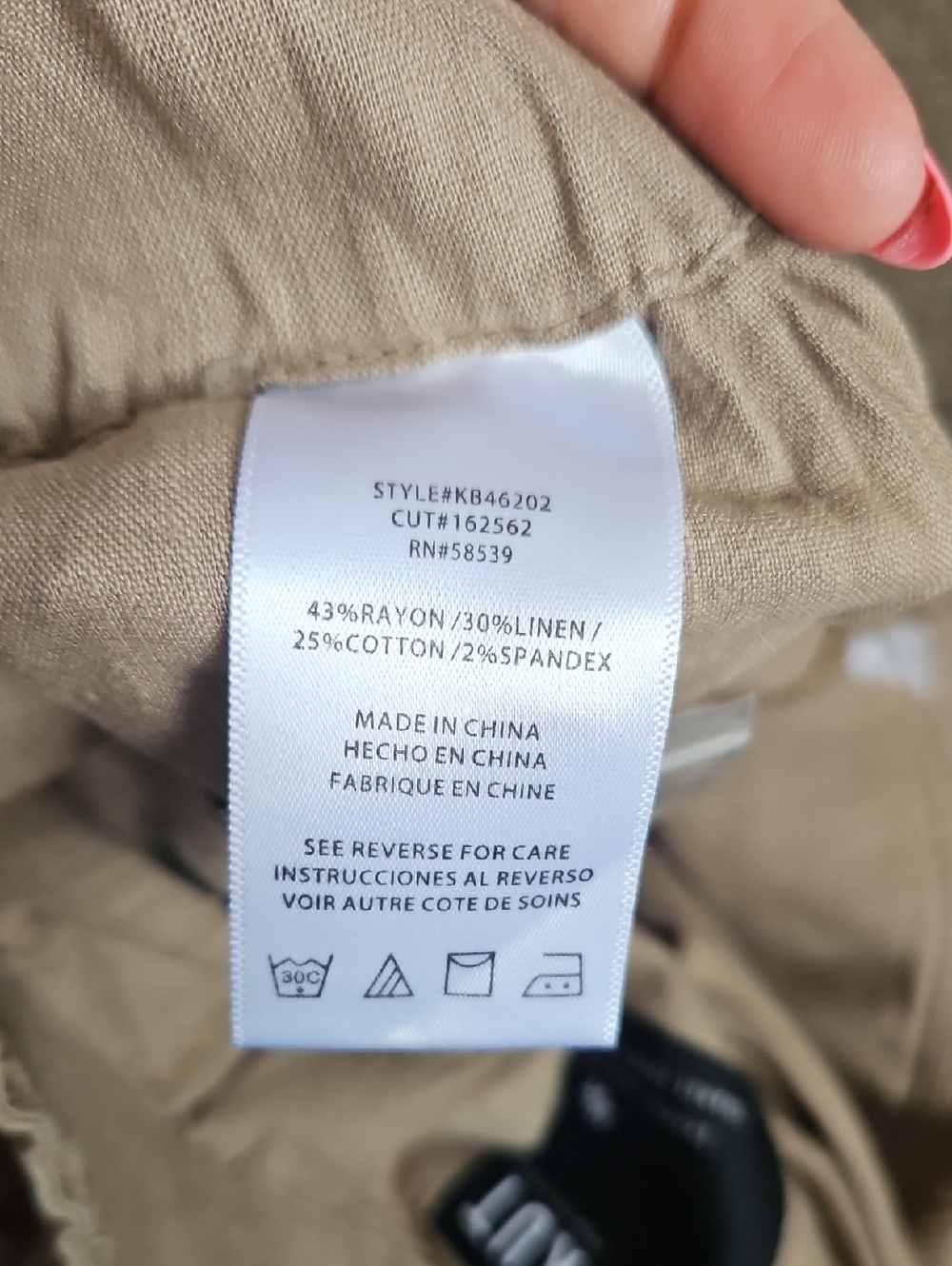 Kut from the Kloth Tan Cropped Drawstring Utility Pants - Picture 13 of 13
